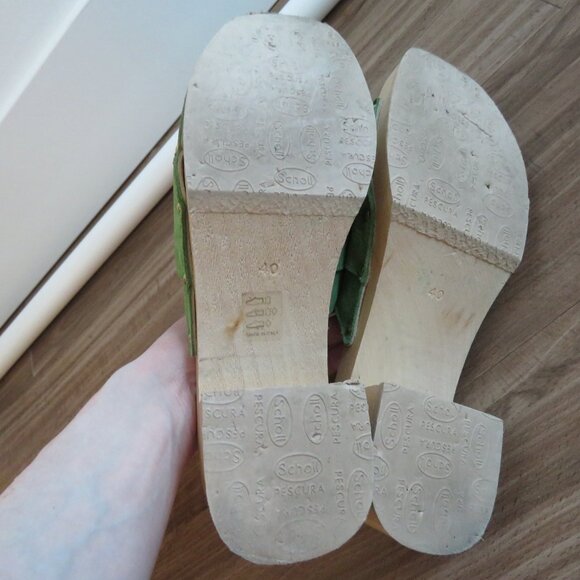 Dr. Scholl's Green Pescura Sarah Suede Mules - Picture 10 of 11